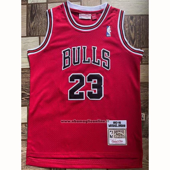 Maglia Bambino Chicago Bulls Michael Jordan #23 Mitchell & Ness 1997-98 Rosso